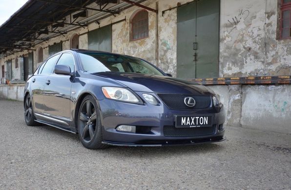 Накладка переднього бампера спліттер Lexus GS 2005-2007 р.в. Лексус ГС, Черный, Захисні накладки, Lexus, Накладка на передний бампер, По желанию, ABS-пластик, GS, Новое, На штатные места, GS (S191) 2005-2011