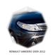 Реснички на фары Renault SANDERO 2009-2012 г.в Рено Сандеро, Черный, Renault, Декоративные накладки, Требуется, ABS-пластик, Sandero, Новое, SANDERO 2008-