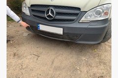 Зимова заглушка решітки бампера нижня Mercedes Vito 639 2010-2015 р.в. Мерседес Віто, Черный, Mercedes-Benz, Не требуется, ABS-пластик, Vito, Новое, На штатные места, VITO Bus (W639) 2003-, Накладки на решетку