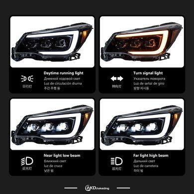 Передние тюнинг фары для Subaru Forester 2013-2017 г.в. Субару Форестер, Черный, Оптика, Subaru, Альтернативная оптика, Forester, Новое, На штатные места, FORESTER (SJ) 2012-