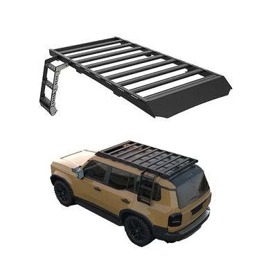 Експедиційний багажник із драбиною для Toyota Prado LC250 2024+ г. Тойота Прадо 250, Черный, Toyota, Багажні системи, Не требуется, Алюминий, Prado, Новое, На штатные места