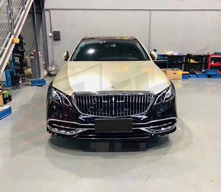Тюнінг обвіс для Mercedes W213 E-клас 2016-2019 р.в. стиль Майбах, Серый грунт (под покраску), Зовнішній тюнінг, Mercedes, Комплект обвеса, Требуется, Полипропилен, E-Class, Новое, На штатные места, E-KLASSE (W213) 2016+