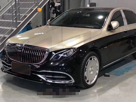 Тюнінг обвіс для Mercedes W213 E-клас 2016-2019 р.в. стиль Майбах, Серый грунт (под покраску), Зовнішній тюнінг, Mercedes, Комплект обвеса, Требуется, Полипропилен, E-Class, Новое, На штатные места, E-KLASSE (W213) 2016+