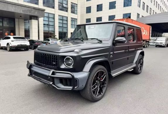 Накладки в передний бампер с защитой  для Mercedes G-class W464 2018-2024 г.в., Черный