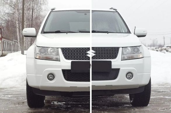 Защитная сетка переднего бампера Suzuki Grand Vitara 2008-2012 г.в. Сузуги Гранд Витара