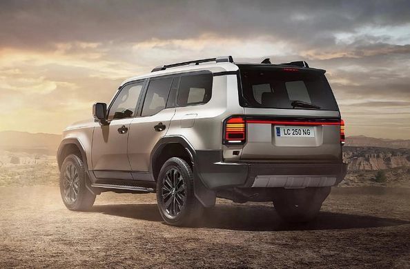Задние лед фонари с продольным стопом для Toyota Prado 250 2024+ г.в.