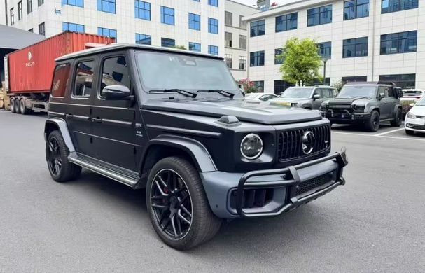 Накладки в передний бампер с защитой  для Mercedes G-class W464 2018-2024 г.в., Черный