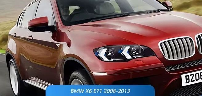 Передні тюнинг лед фари для BMW X6 2007-2014 р.в. БМВ Х6, BMW, Альтернативная оптика, X6, Новое, На штатные места, X6 (E71, E72) 2008-