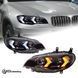 Передні тюнинг лед фари для BMW X6 2007-2014 р.в. БМВ Х6, BMW, Альтернативная оптика, X6, Новое, На штатные места, X6 (E71, E72) 2008-
