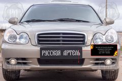 Зимова заглушка решітки переднього бампера Hyundai Sonata IV (EF), Черный, Hyundai, Накладка на передний бампер, Не требуется, ABS-пластик, Sonata, Новое, На штатные места, SONATA IV (EF) 1998-2005