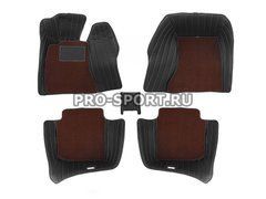 Коврики 3D VIP класса из экокожи на липучках BMW 7L F02 2008-2012 г.в.