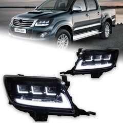 Передні тюнінг лед фари для Toyota Hilux 2012-2014 р.в. Тойота Хайлюкс, Toyota, Альтернативная оптика, Hilux, Новое, На штатные места, HILUX III Pick-up (TGN1_, GGN2_, GGN1_, KUN2_, KUN1_) 2005-
