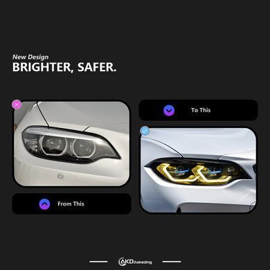 Передние лед фары для BMW 2-серии F22 2012-2019 г.в. БМВ 2 Ф22, Оптика, BMW, Альтернативная оптика, Новое, На штатные места