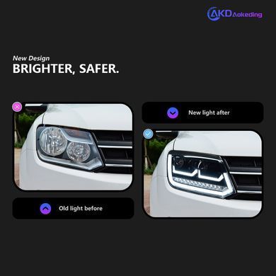 Передние тюнинг лед фары Volkswagen Amarok 2010-2020 г.в. Амарок, Volkswagen, Альтернативная оптика, Amarok, Новое, На штатные места, AMAROK 2010-