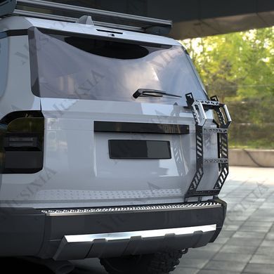 Сходи на кришку багажника Toyota LC250 Prado 2024+ р.в. Прадо 250, Черный, Toyota, Не требуется, Сталь, Prado, Новое, На штатные места