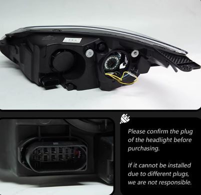 Передние тюнинг лед фары Ford Focus 3 дорестайлинг 2011-2014 г.в. Форд Фокус, Ford, Альтернативная оптика, Focus, Новое, На штатные места, FOCUS III 2011-
