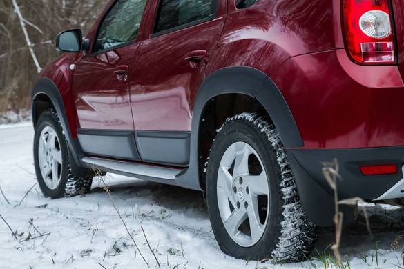 Накладки колісних арок (накладки на арки) з молдінгами на двері Renault Duster 2010-2017 г.в. 8 эл.