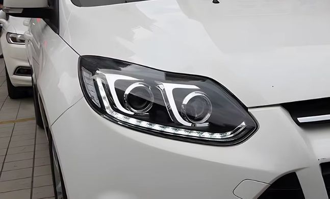 Передние тюнинг лед фары Ford Focus 3 дорестайлинг 2011-2014 г.в. Форд Фокус, Ford, Альтернативная оптика, Focus, Новое, На штатные места, FOCUS III 2011-