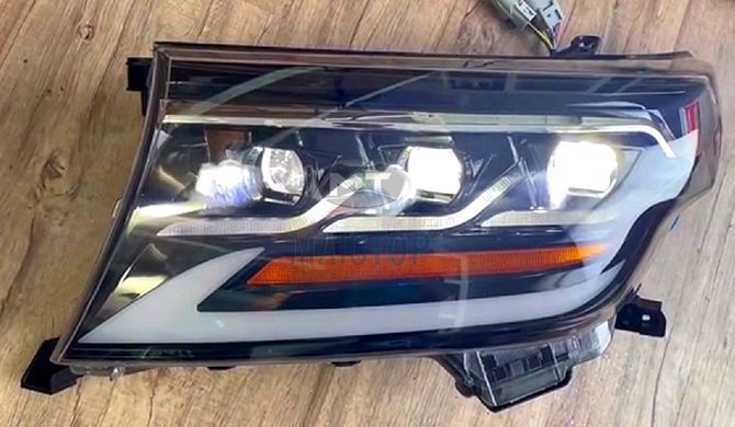 Передние тюнинг фары для Toyota LC 200 Land Cruiser 2007-2015 г.в. стиль Lexus GX, Оптика, Toyota, Альтернативная оптика, Land Cruiser, Новое, На штатные места, LAND CRUISER (VDJ20_, UZJ20_) 2007-