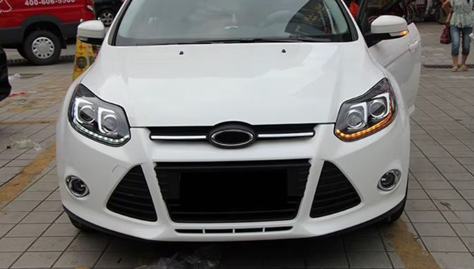 Передние тюнинг лед фары Ford Focus 3 дорестайлинг 2011-2014 г.в. Форд Фокус, Ford, Альтернативная оптика, Focus, Новое, На штатные места, FOCUS III 2011-