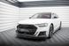 Накладка на передній бампер спліттер для Audi A8 D5 2018-2021 р.в. S8\S-line дорестайлінг, Черный