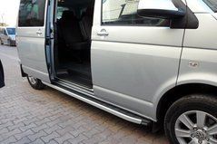 Боковые пороги (площадка, ступенька) Volkswagen T-5 "X5 тип"