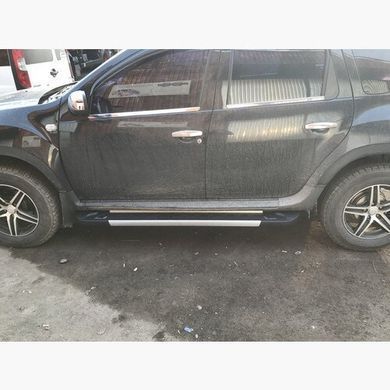 Боковые пороги площадка Kia Sportage 2016+ г.в. RedLine V1