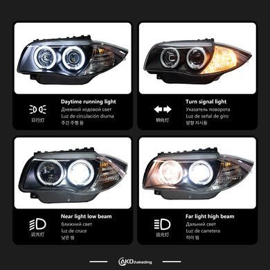 Передние тюнинг лед фары для BMW 1 серии E87 2004-2011 г.в. БМВ Е87, BMW, Альтернативная оптика, 1-Series, Новое, На штатные места