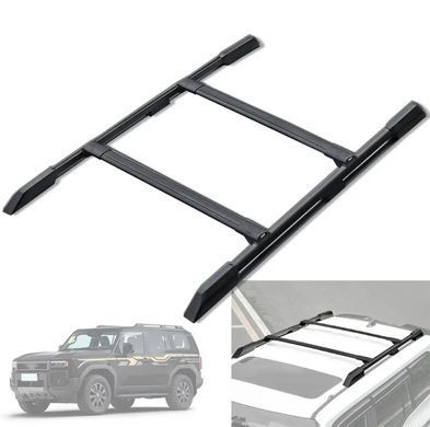Рейлинги на крышу с поперечинами для Toyota Prado 250 2024+ г.в. Прадо 250, Черный