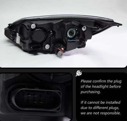 Передние тюнинг лед фары Ford Focus 3 дорестайлинг 2011-2014 г.в. Форд Фокус, Ford, Альтернативная оптика, Focus, Новое, На штатные места, FOCUS III 2011-