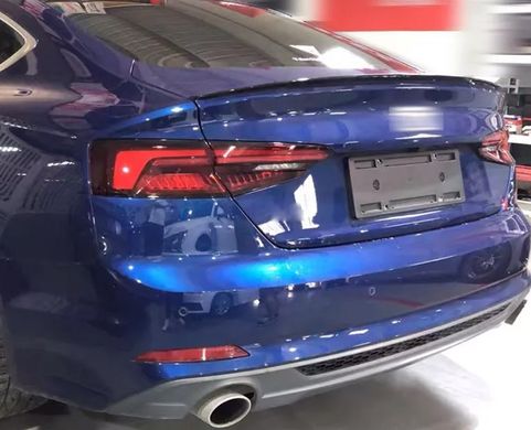 Спойлер багажника ( лип спойлер, шабля, качиний хвостик ) Audi A5 B9 2016 р.в. для 4х дверний, Серый грунт (под покраску), Зовнішній тюнінг, Audi, Спойлер, Требуется, ABS-пластик, A5, Новое, На штатные места, A5 2017-