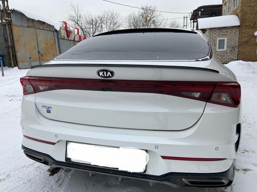 Спойлер крышки багажника ( лип спойлер, сабля, дактейл ) Kia K5 2020+ г.в., Серый грунт (под покраску), Kia, Спойлер, Требуется, Стекловолокно, Новое, На штатные места, K5 2020-