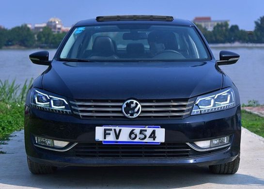 Передние тюнинг фары Volkswagen Passat B7 USA 2010-2014 г.в. в стиле BMW, Volkswagen, Альтернативная оптика, Passat, Новое, На штатные места, PASSAT (362) 2010-