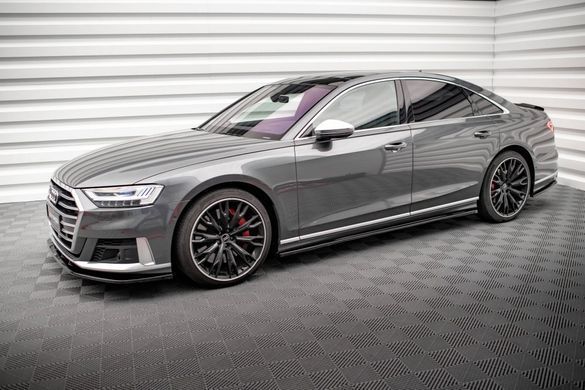 Накладка під бокові пороги леза для Audi A8 D5 2018 р.в., Черный