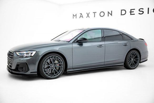 Накладка під бокові пороги леза для Audi A8 D5 2018 р.в., Черный