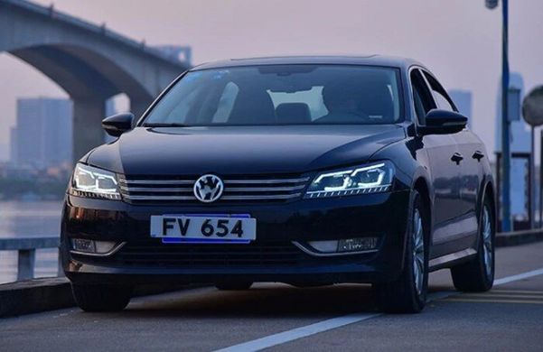 Передние тюнинг фары Volkswagen Passat B7 USA 2010-2014 г.в. в стиле BMW, Volkswagen, Альтернативная оптика, Passat, Новое, На штатные места, PASSAT (362) 2010-