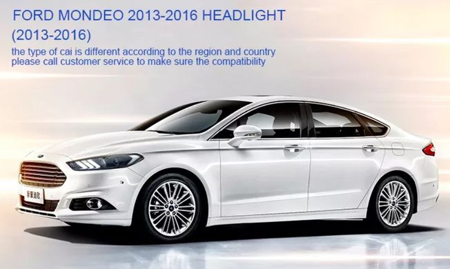 Передние лед фары Ford Mondeo / Fusion 2013-2016 г.в. Форд Мондео / Фьюжн, Оптика, Ford, Альтернативная оптика, Fusion, Новое, На штатные места, Fusion 2013-