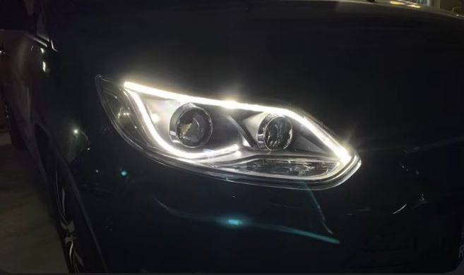 Передние тюнинг лед фары Ford Focus 3 дорестайлинг 2011-2014 г.в. Форд Фокус, Ford, Альтернативная оптика, Focus, Новое, На штатные места, FOCUS III 2011-