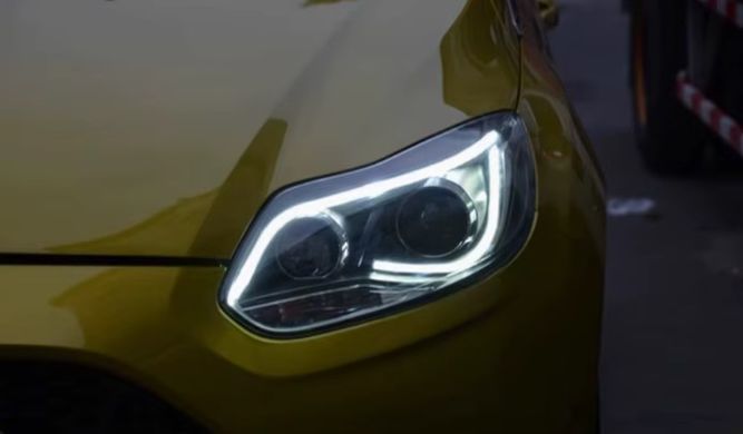 Передние тюнинг лед фары Ford Focus 3 дорестайлинг 2011-2014 г.в. Форд Фокус, Ford, Альтернативная оптика, Focus, Новое, На штатные места, FOCUS III 2011-